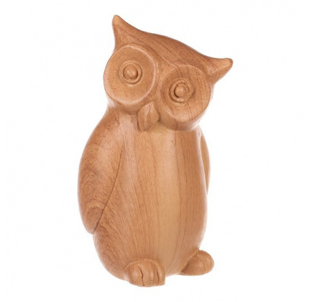 Sova - polyresinová figurka, imitace dřeva Sova - polyresinová figurka, imitace dřeva