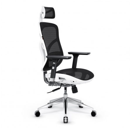 Ergonomické kancelárske herné kreslo Basic, bielo-čierne