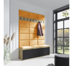 Predsieňová stena EMI 6, Trinity 26/Artisan + Black