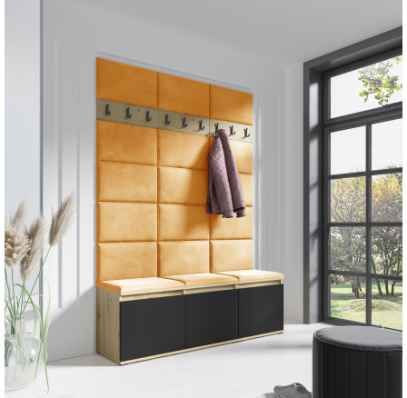 Predsieňová stena EMI 6, Trinity 26/Artisan + Black