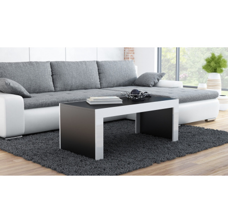 Konferenčný stolík TESS, čierna/biely pruh