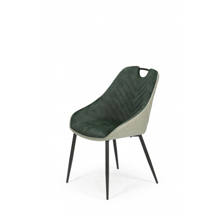 Jedálenská stolička K412, zelený zamat