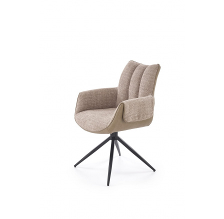 Jedálenská otočná stolička K579, Hnedá/Čierna