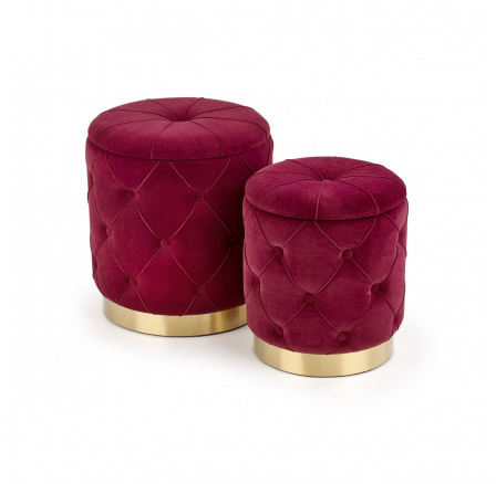 Taburet POLLY sada, bordó Velvet Taburet POLLY sada, bordó Velvet