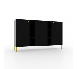 Komoda 3D 6P Tili Čierna+Čierna