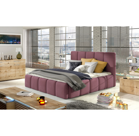 Łože Edvige + drevený rošt. 160x200 Mat Velvet 63