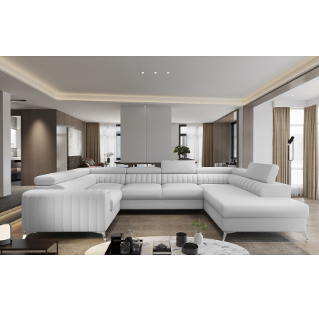 Rohová sedacia súprava v tvare U LOUIS, Softis 17 Pravá