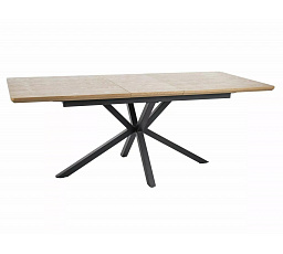 Jedálenský stôl LOGAN, Dub/Čierny matný