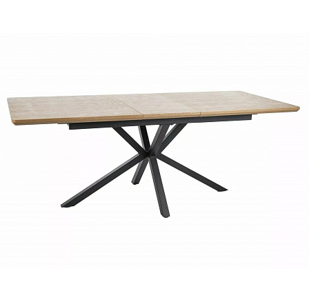 Jedálenský stôl LOGAN, Dub/Čierny matný