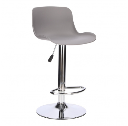 Barová stolička Inge sivá/ chrómová