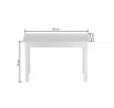 Rozkladací stôl biely 120160x70 ST2-FX