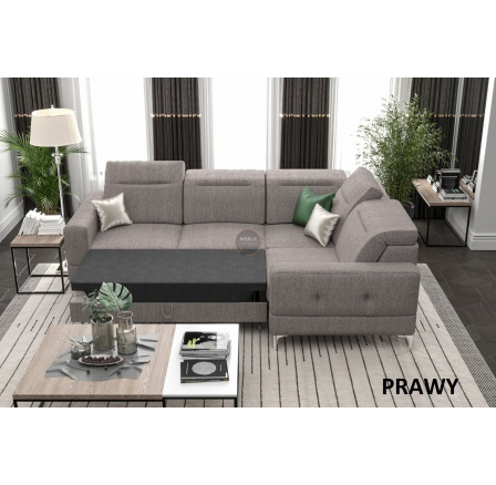 Rohová sedacia súprava MALIBU 250X180 cm - voliteľný odtieň, pravá