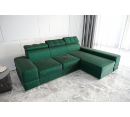 Rohová sedacia súprava ROYAL 295×185 - zelená, pravá