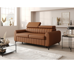 Sofa ZOYA 180 cm s talianskym rámom - prírodná koža - Oranžová koža