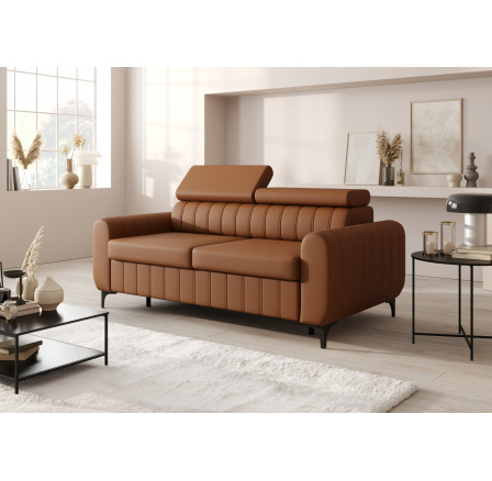 Sofa ZOYA 180 cm s talianskym rámom - prírodná koža - Oranžová koža Sofa ZOYA 180 cm s talianskym rámom - prírodná koža - Oranžová koža