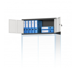 Nadstavec na skriňu EVA, 900 x 380 x 400 mm, antracitovo-biela