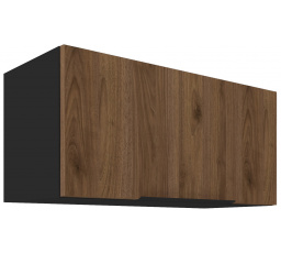 Horná skrinka MONZA - 80 GU-36 1F, Čierna mat/Orech