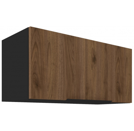 Horná skrinka MONZA - 80 GU-36 1F, Čierna mat/Orech