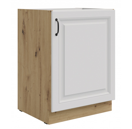 Dolní skříňka STELLO - 60 D 1F BB, Dub Artisan/Bílý mat