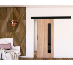 Posuvné dvere STANDART MIX G100, Sonoma/čierna