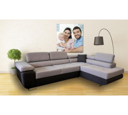 Rohová sedacia súprava Dolly P sivá svetlý stred