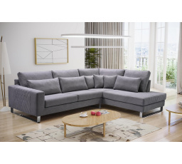 Rohová sedacia súprava Colby sivá pravá