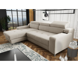 Rohová sedacia súprava Darina Premium L biela káva
