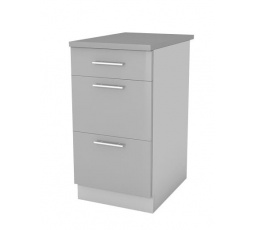 Kuchynská skrinka Femme SZ40 3SZ, sivý lesk