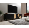 TV komoda ETNA, čierny mat/ čierny mat/ dub craft