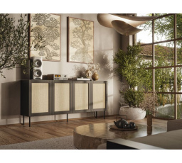 Komoda JUTA 200, čierna matná