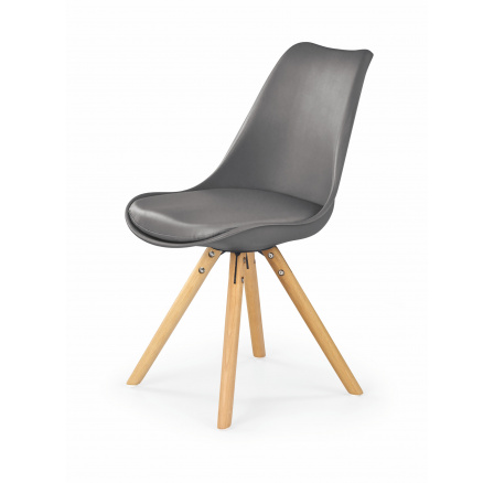 Jedálenská stolička K201, sivá/buk