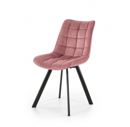 Jedálenská stolička K332 VELVET, Ružový Bluvel 52/Čierna