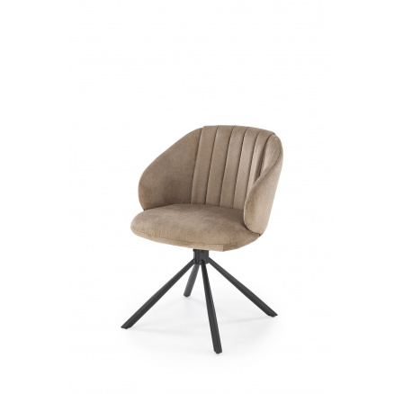 Jedálenská otočná stolička K533, Cappuccino/čierna