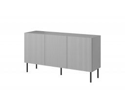 Komoda ASENSIO KM-1, svetlosivá/čierna