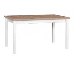 Jedálenský stôl ALBATROS 1 (ALBA 1) - laminovaná doska Dub Grandson / nohy biele - kolekcia "DRE" (K150)