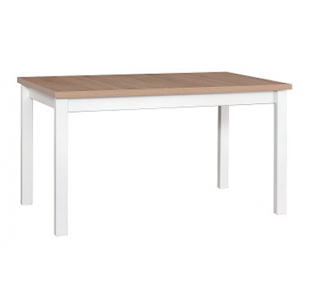 Jedálenský stôl ALBATROS 1 (ALBA 1) - laminovaná doska Dub Grandson / nohy biele - kolekcia "DRE" (K150)