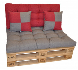 Súprava vankúšov veselá paleta - sivá bordová