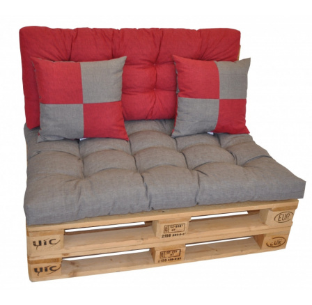 Súprava vankúšov veselá paleta - sivá bordová