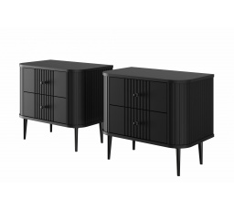 Sada nočných stolíkov Vesper, čierna