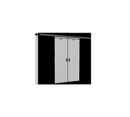 Drzwi przesuwne naścienne dwuskrzydłowe TOPPO 146 Kaszmir+Czarny