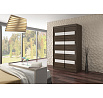 Šatní skriňa s posuvnými dverami s lacobelom MARTINEZ 150 Choco+White Lacobel
