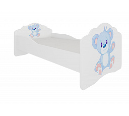Posteľ s matracom CASIMO BLUE BEAR 140x70 Biela