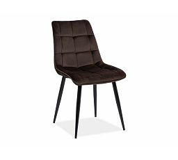 Jedálenská stolička CHIC VELVET, hnedý Bluvel 48/čierna