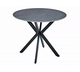 Jedálenský stôl TALIA, Efekt sivého mramoru/Čierna