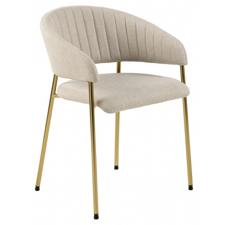 Stolička Ann béžová/zlatá