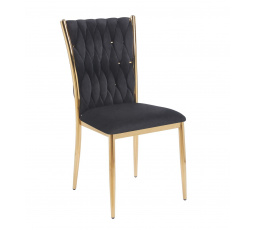 Stolička velvet čierna K37-FXJG G