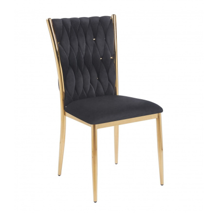 Stolička velvet čierna K37-FXJG G Stolička velvet čierna K37-FXJG G