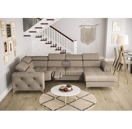 Rohová sedacia súprava ORION MAX III, relax s funkciou spania 165x320x190 cm - béžová, ľavá Rohová sedacia súprava ORION MAX III, relax s funkciou spania 165x320x190 cm - béžová, ľavá