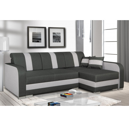 Rohová sedacia súprava Costa P tm.sivá/sv.sivá