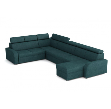 Rohová sedacia súprava v tvare U Nórsko tyrkysová Rohová sedacia súprava v tvare U Nórsko tyrkysová